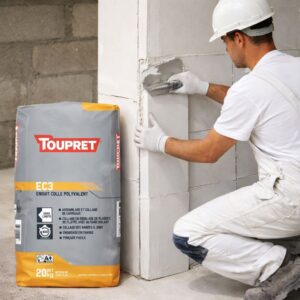TOUPRET EC3 – Enduit colle polyvalent en poudre (intérieur, application manuelle)
