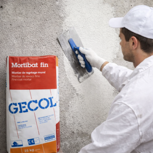 GECOL MORTIBAT 25 Kg Gris  Enduit monocouche semi allégé fibré