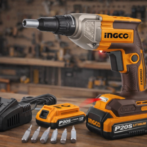 Visseuse à plaque de plâtre INGCO P20S 20V + 5 embouts – Réf. 117000