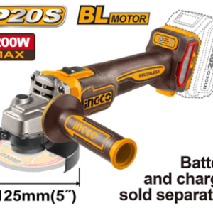 Meuleuse d’angle sans fil 125 mm 20V 1200W P20S INGCO - 102550
