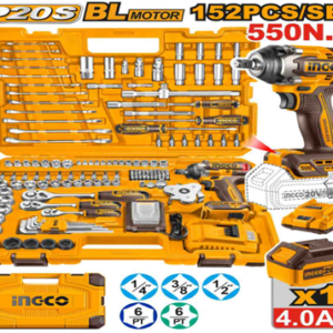 Clé à chocs sans fil 20V 550 Nm + batterie 4.0 Ah + chargeur INGCO