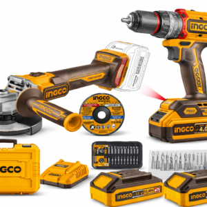 Kit P20S perceuse à percussion 66 NM + disqueuse 1000 W sans fil 20V