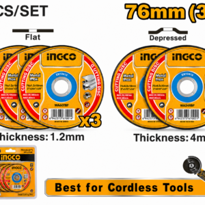 Pack 5 disques de coupe abrasifs pour métaux diam. 76 mm