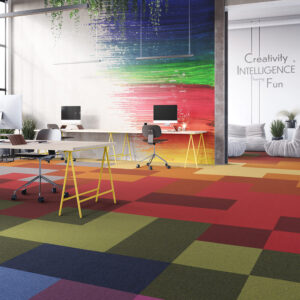 Dalle de moquette ART intervention Creative Spark